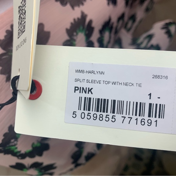 NEW Ted Baker Harlynn Floral Flutter Sleeve Chiffon Top - Picture 10 of 12